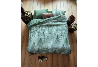 Rivièra Maison Dekbedovertrek Foggy Forest Groen 260x200/220 cm