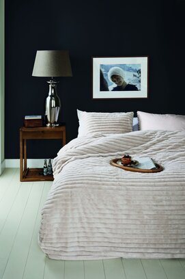 Rivièra Maison Housse de couette Rayures duveteuses Blanc cassé 200x200/220 cm