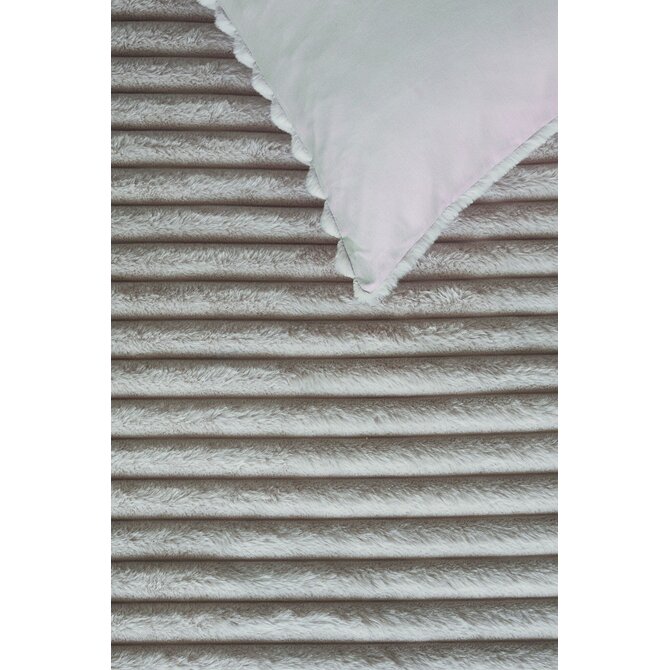 Rivièra Maison Dekbedovertrek Furry Stripes Gebroken wit 260x200/220 cm
