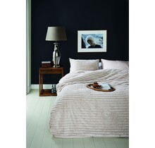 Rivièra Maison Taie d'oreiller Furry Stripes Blanc cassé 60x70 cm