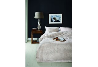 Rivièra Maison Taie d'oreiller Rayures duveteuses Blanc cassé 60x70 cm