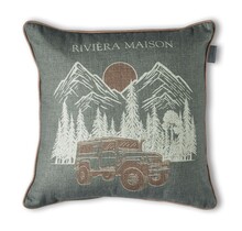 Rivièra Maison Roadtrip Coussin Vert 45x45 cm