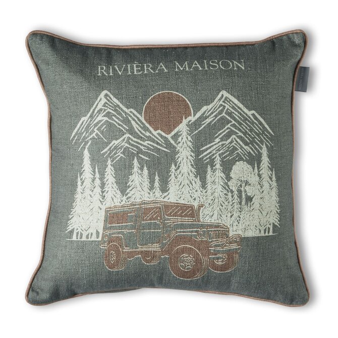 Rivièra Maison Roadtrip Coussin Vert 45x45 cm