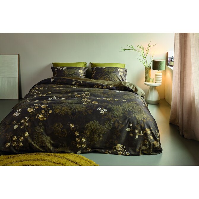 Beddinghouse Dekbedovertrek Darcy Olive Green 200x200/220 cm