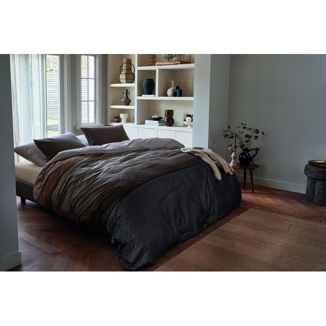 Beddinghouse Housse de couette Carter brun 240x200/220 cm