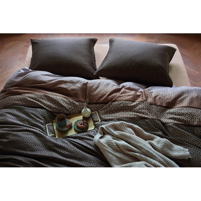 Beddinghouse Housse de couette Carter brun 240x200/220 cm