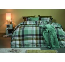Beddinghouse Housse de couette Vernon Vert 200x200/220 cm