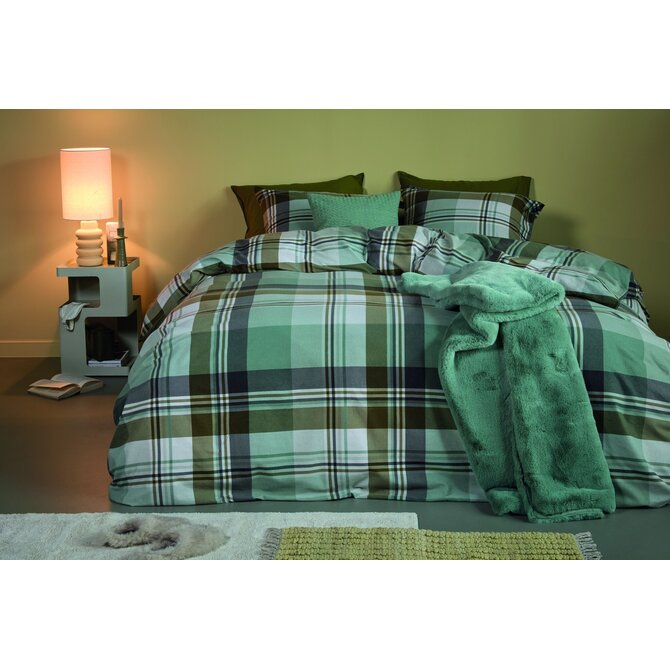 Beddinghouse Housse de couette Vernon Vert 200x200/220 cm