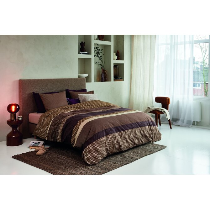 Beddinghouse Dekbedovertrek Fera Bruin 200x200/220 cm