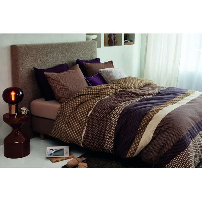 Beddinghouse Dekbedovertrek Fera Bruin 260x200/220 cm