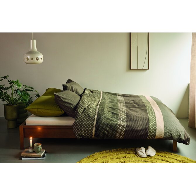 Beddinghouse Dekbedovertrek Fera Groen 140x200/220 cm