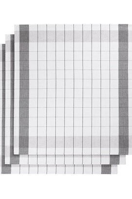 De Witte Lietaer Mixte Theedoek 68x68 white-black 5598