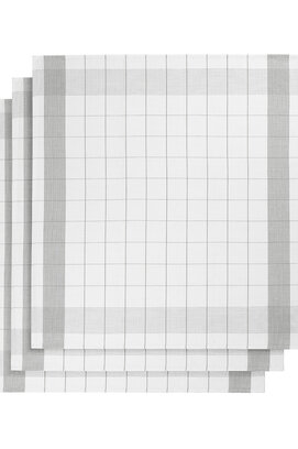 De Witte Lietaer Mixte Theedoek 68x68 white-grey 5550