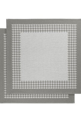 De Witte Lietaer Pied De Poule Theedoek 66x66 grey