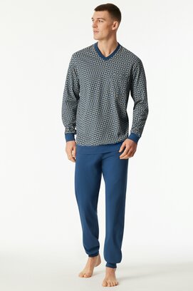 Schiesser Homme Pyjama long  bleu atlantique 181162 58/3XL