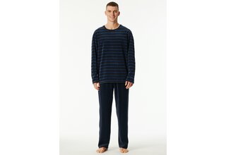Schiesser Hommes Pyjama long  bleu nuit 182023 56/XXL