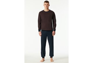 Schiesser Hommes Pyjama long  marron 181156 52/L