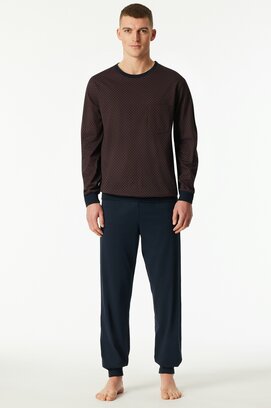 Schiesser Homme Pyjama Long  marron 181156 56/XXL