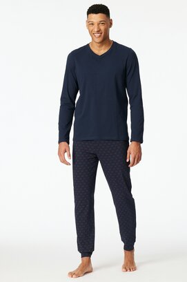 Schiesser Heren Pyjama Long  winered 181922 58/3XL