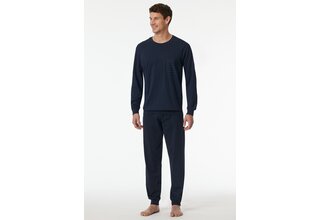 Schiesser Homme Pyjama long  bleu foncé 182196 48/S