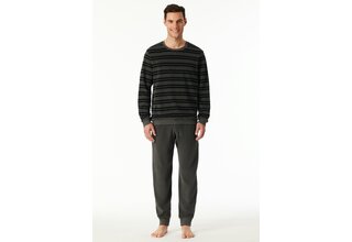 Schiesser Hommes Pyjama long  gris-foncé-mél. 183128 50/M