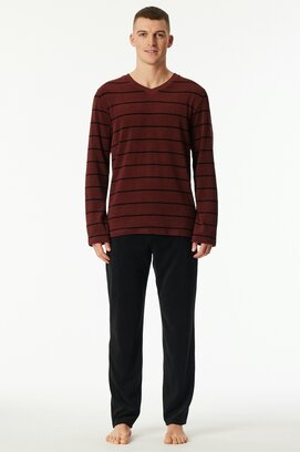 Schiesser Heren Pyjama Long  winered 183138 54/XL