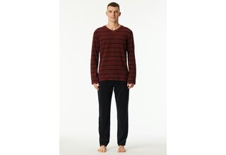 Schiesser Heren Pyjama Long  winered 183138 58/3XL