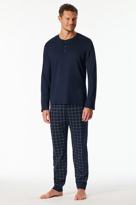 Schiesser Homme Pyjama Long  bleu nuit 183175 52/L