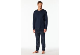 Schiesser Hommes Pyjama long  bleu nuit 183175 56/XXL