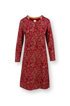 Pip Studio Danai Chemise de nuit à manches longues Daisy Dreams Rouge L
