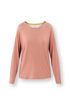 Pip Studio Tina Long Sleeve Top Thousand Leaves Pink L