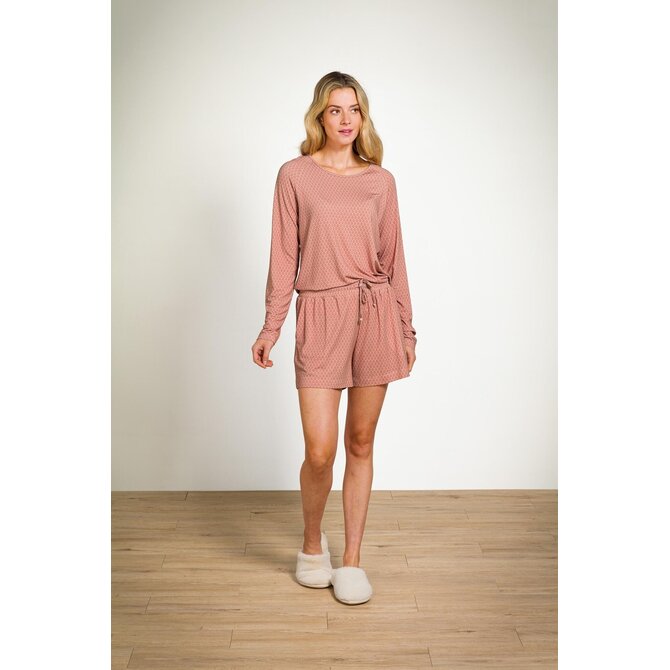 Pip Studio Tina Long Sleeve Top Thousand Leaves Pink L