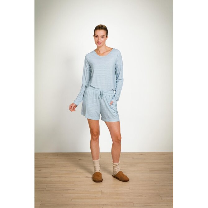 Pip Studio Tina Long Sleeve Top Thousand Leaves Light Blue XL