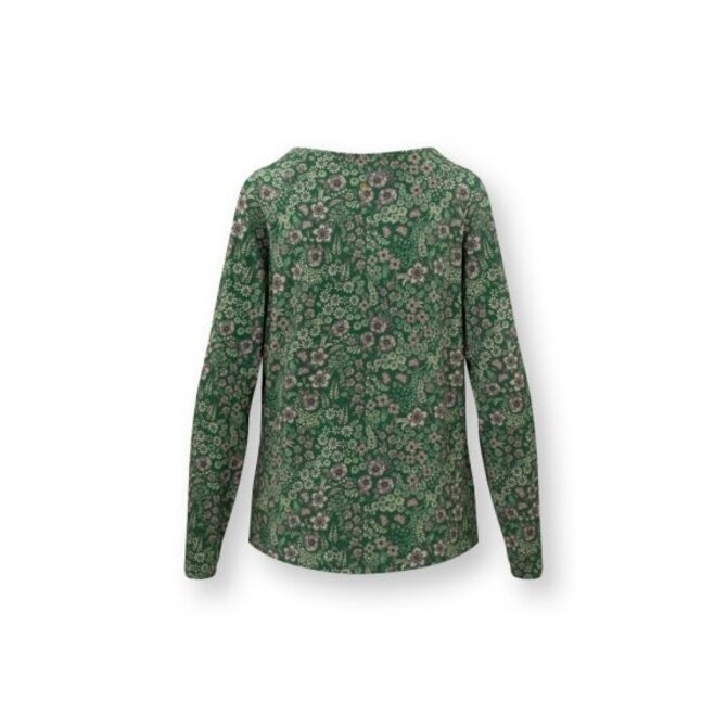 Pip Studio Tina Long Sleeve Top Daisy Dreams Green L
