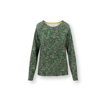 Pip Studio Tina Long Sleeve Top Daisy Dreams Green XL