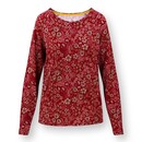 Pip Studio Pip Studio Tina Long Sleeve Top Daisy Dreams Red S