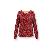 Pip Studio Tina Long Sleeve Top Daisy Dreams Red S