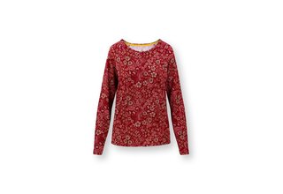 Pip Studio Tina Long Sleeve Top Daisy Dreams Red M