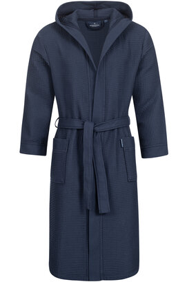 Morgenstern badjas Andrea wafelstof met Capuchon 120cm Navy XL