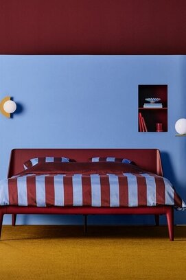 Auping Teklan dekbedovertrek 140x200/220 Burgundy Blue