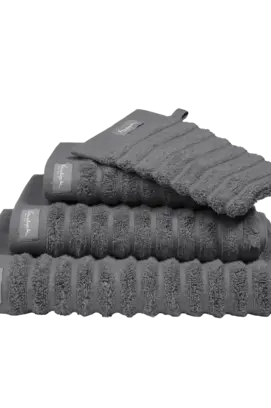 Vandyck Home Towel Wave washandje 16x22 Dark Grey