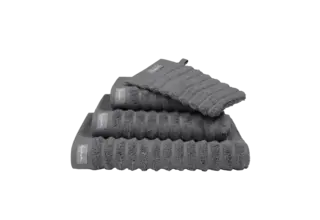 Vandyck Home Towel Wave gastendoekje 40x60 Dark Grey