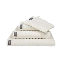 Vandyck Home Serviette Wave drap de douche 70x140 Crème Brun clair