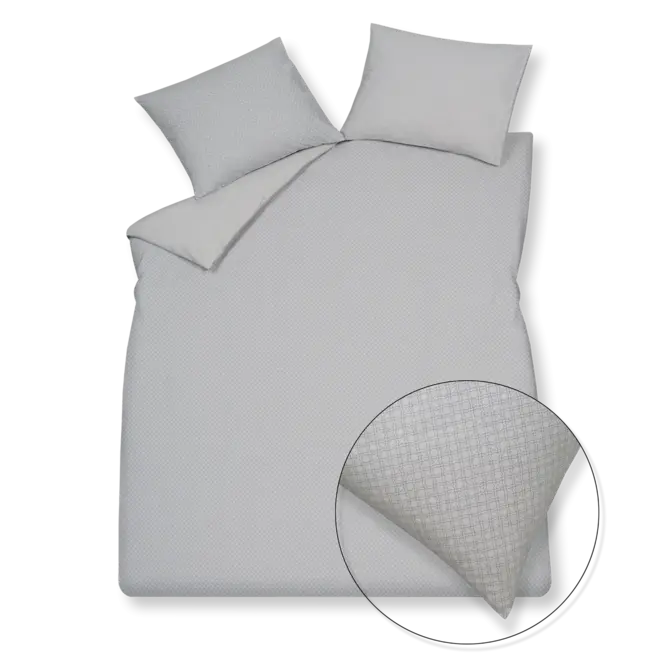 Vandyck Flanelle Aberdeen housse de couette 140x200/220 Anthracite