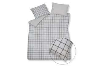 Vandyck Flanelle Dundee housse de couette 140x200/220 Bleu encre