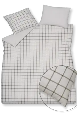 Vandyck Flanel Dundee dekbedovertrek 140x200/220 Thyme