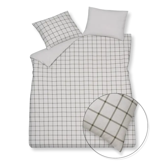 Vandyck Flanel Dundee dekbedovertrek 240x200/220 Thyme