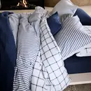 Vandyck Vandyck Flanelle Glasgow taie d'oreiller 60x70 Bleu encre