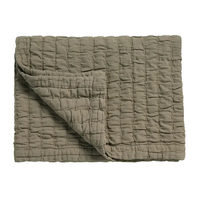 Vandyck Pure 64 G.Dyed bedsprei 180x260 Thyme