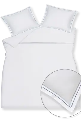 Vandyck Purity Napels housse de couette 140x200/220 Bleu poussiéreux